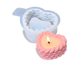 Molde silicona corazon cuerdas